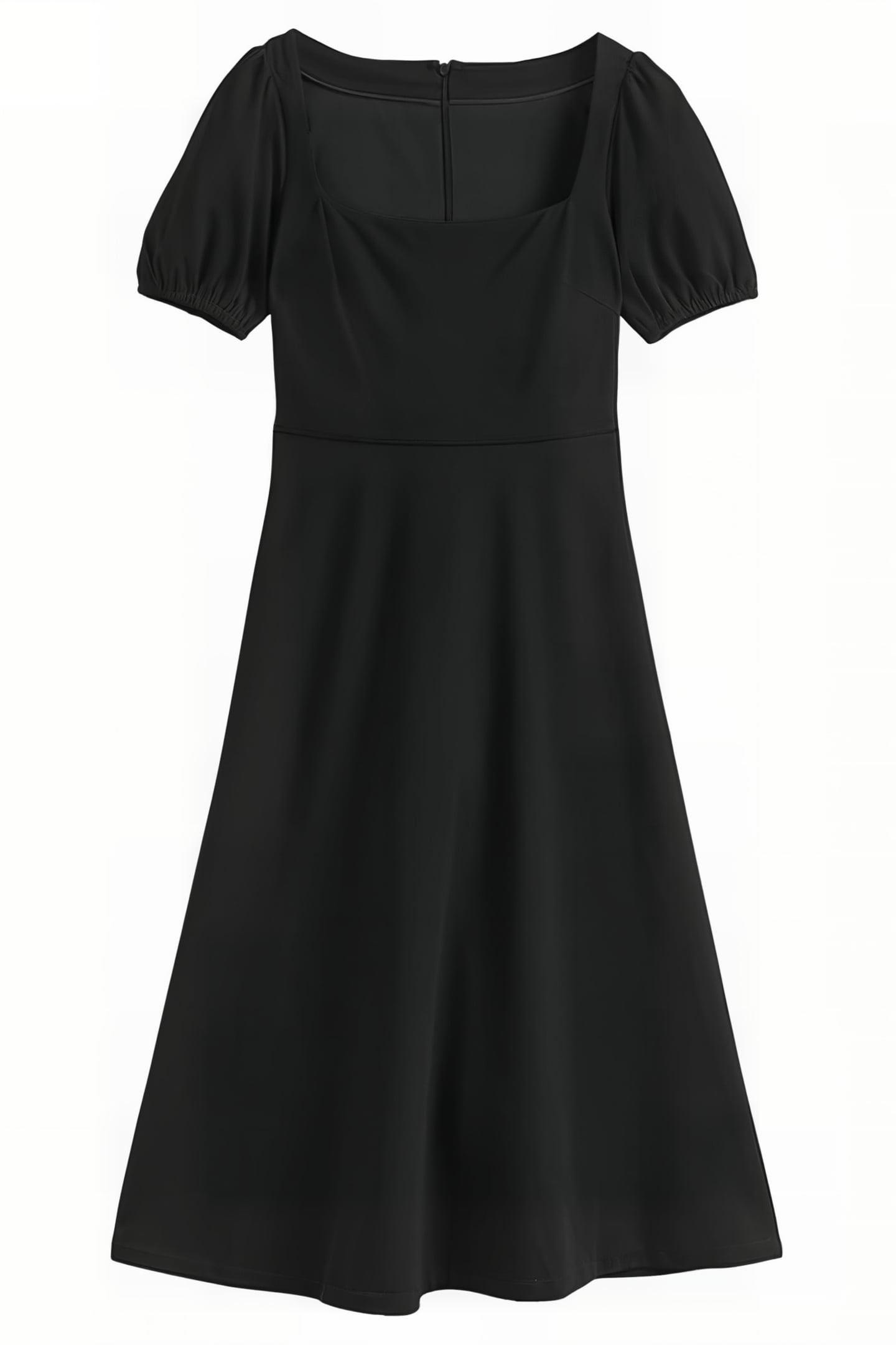 SHORT SLEEVE JERSEY MIDI DRESS BLK 5
