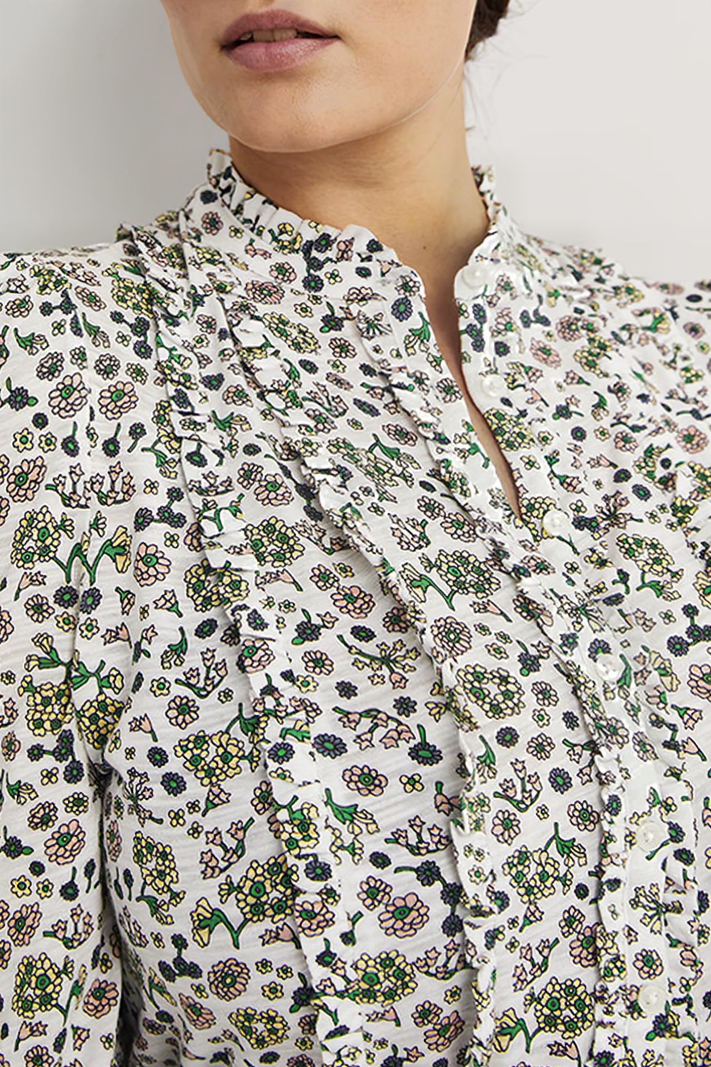 RUFFLE JERSEY SHIRT IVO 5