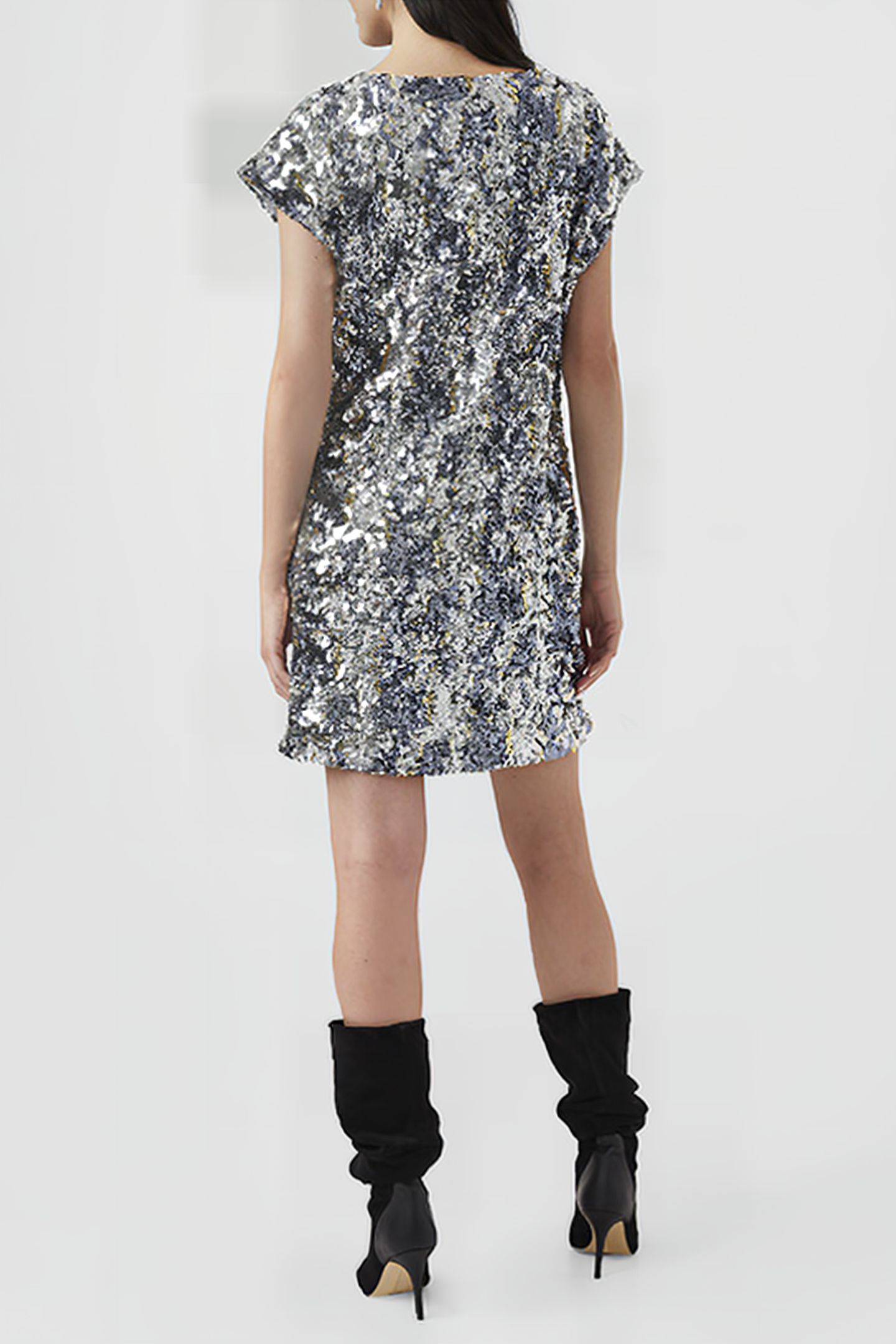 BILAZ CAMO SEQUIN DRESSES SILVER 2