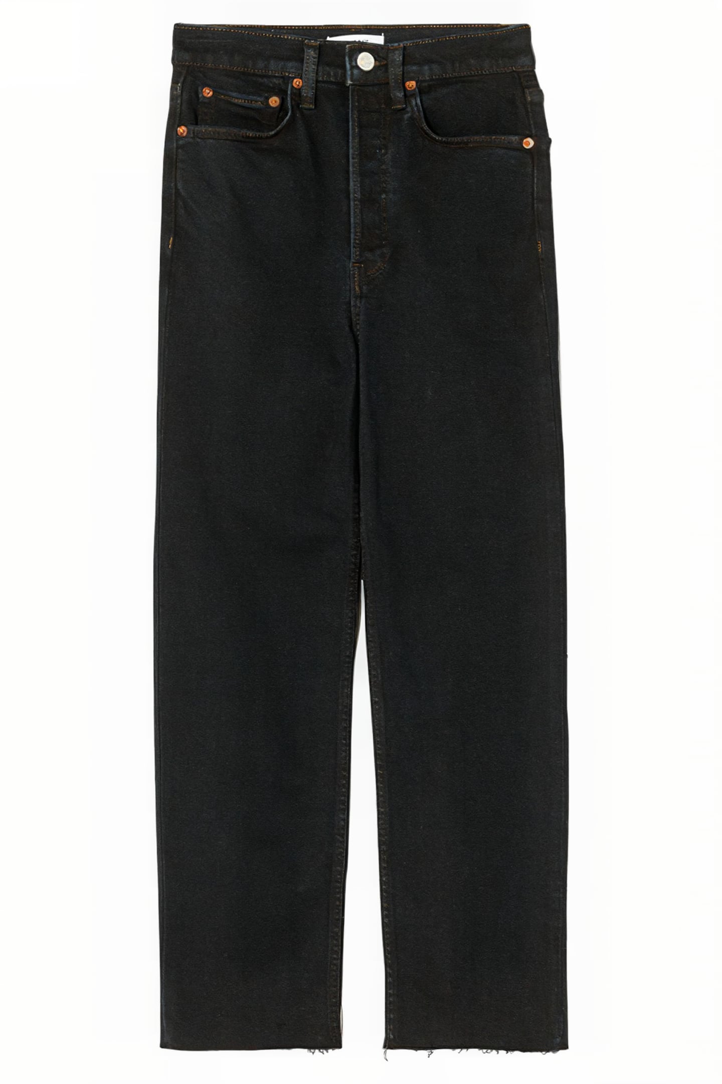 70S ULTRA HIGH RISE STOVEPIPE JET BLUE BLACK 1