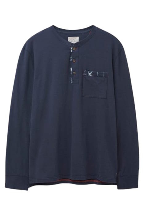 STAG FAMILY TIME JERSEY PJ TOP NAVY MULTI 1