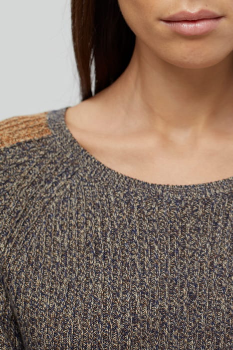 WOMEN CREW NECK SHORT SLEEVE KNITS BLACK 7