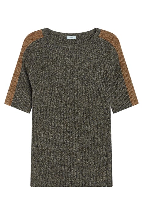WOMEN CREW NECK SHORT SLEEVE KNITS BLACK 8