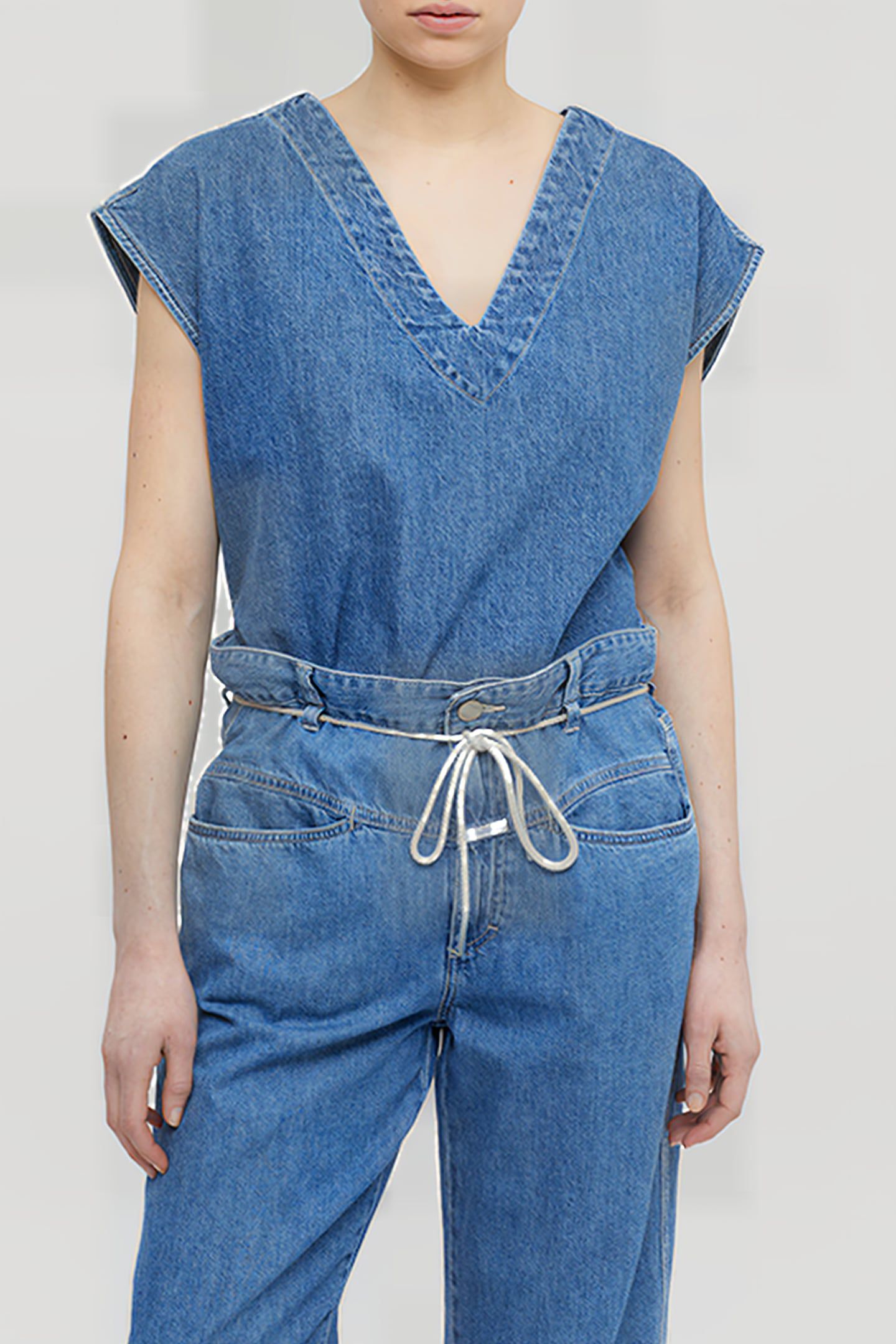 WOMEN DENIM PULLUNDER MID BLUE 1