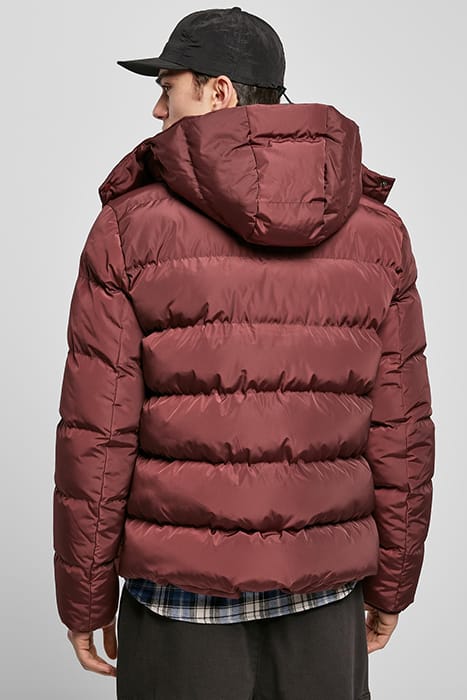HOODED PUFFER JACKET CHERRY 3