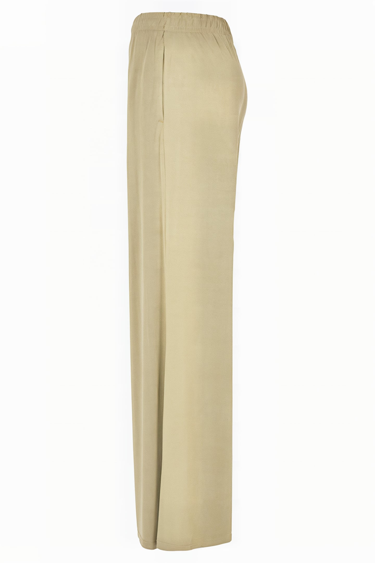 LADIES MODAL WIDE LEG PANTS KHAKI 8