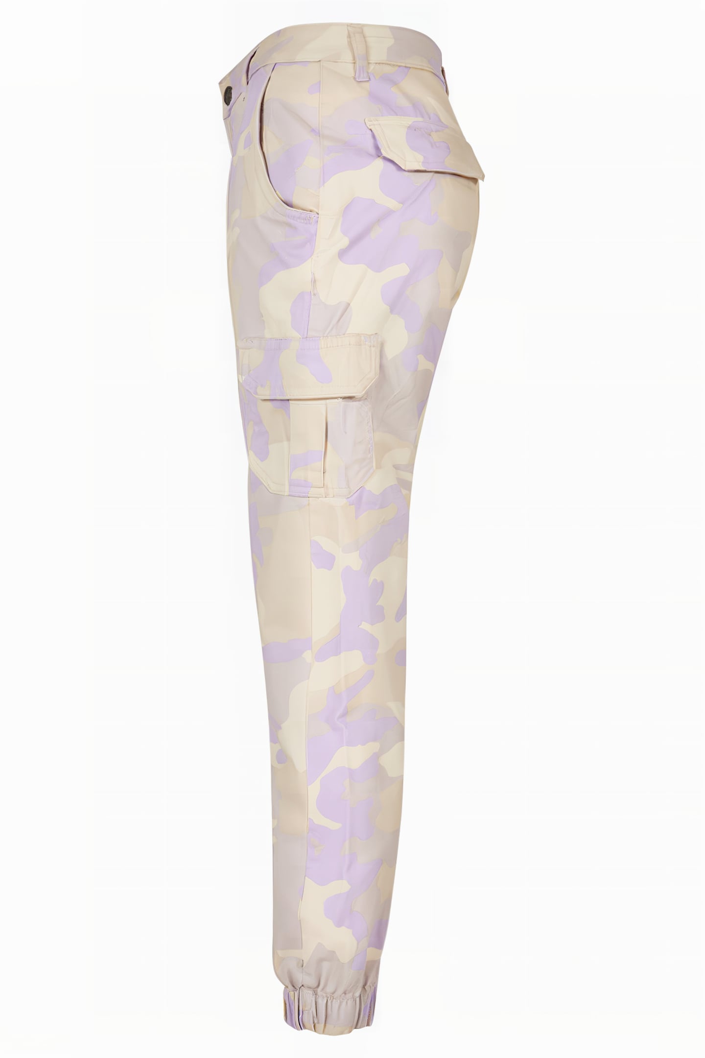 LADIES HIGH WAIST CAMO CARGO PANTS LILACCAMO 8
