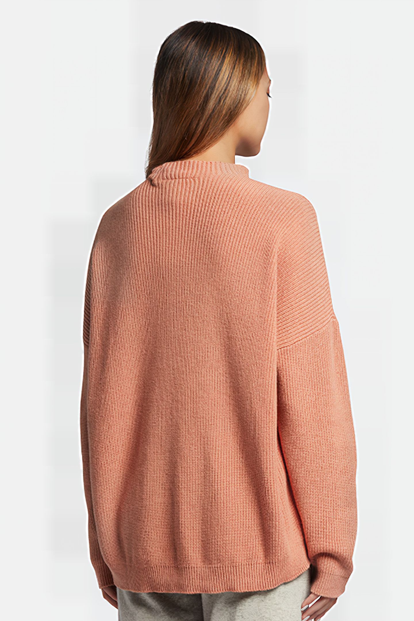 MOCK NECK JUMPER W795 DUSTY PEACH 2