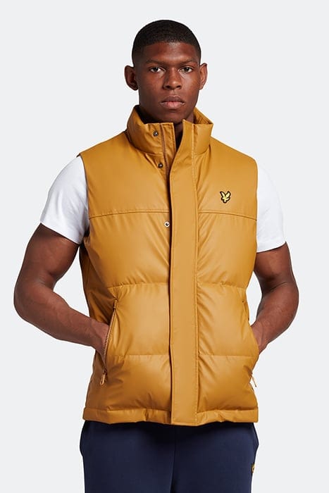 RUBBERISED WADDED GILET W704 ANNIVERSARY GOLD 1