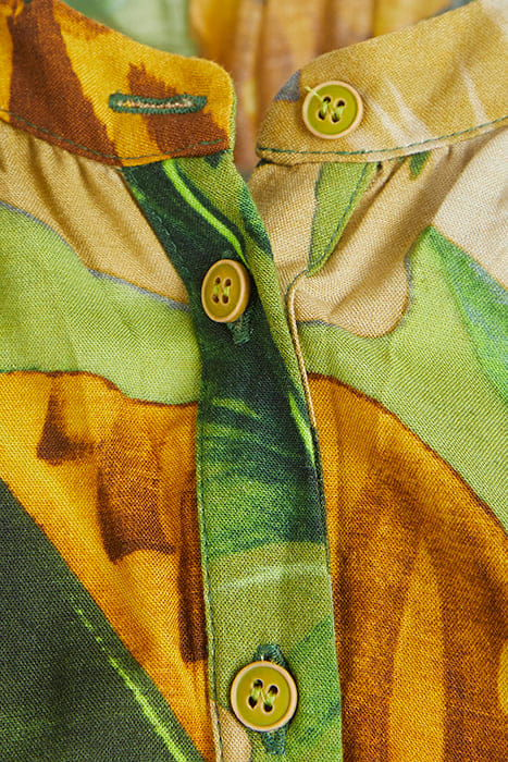 GREEN MIDI BLOUSE DRESS 4