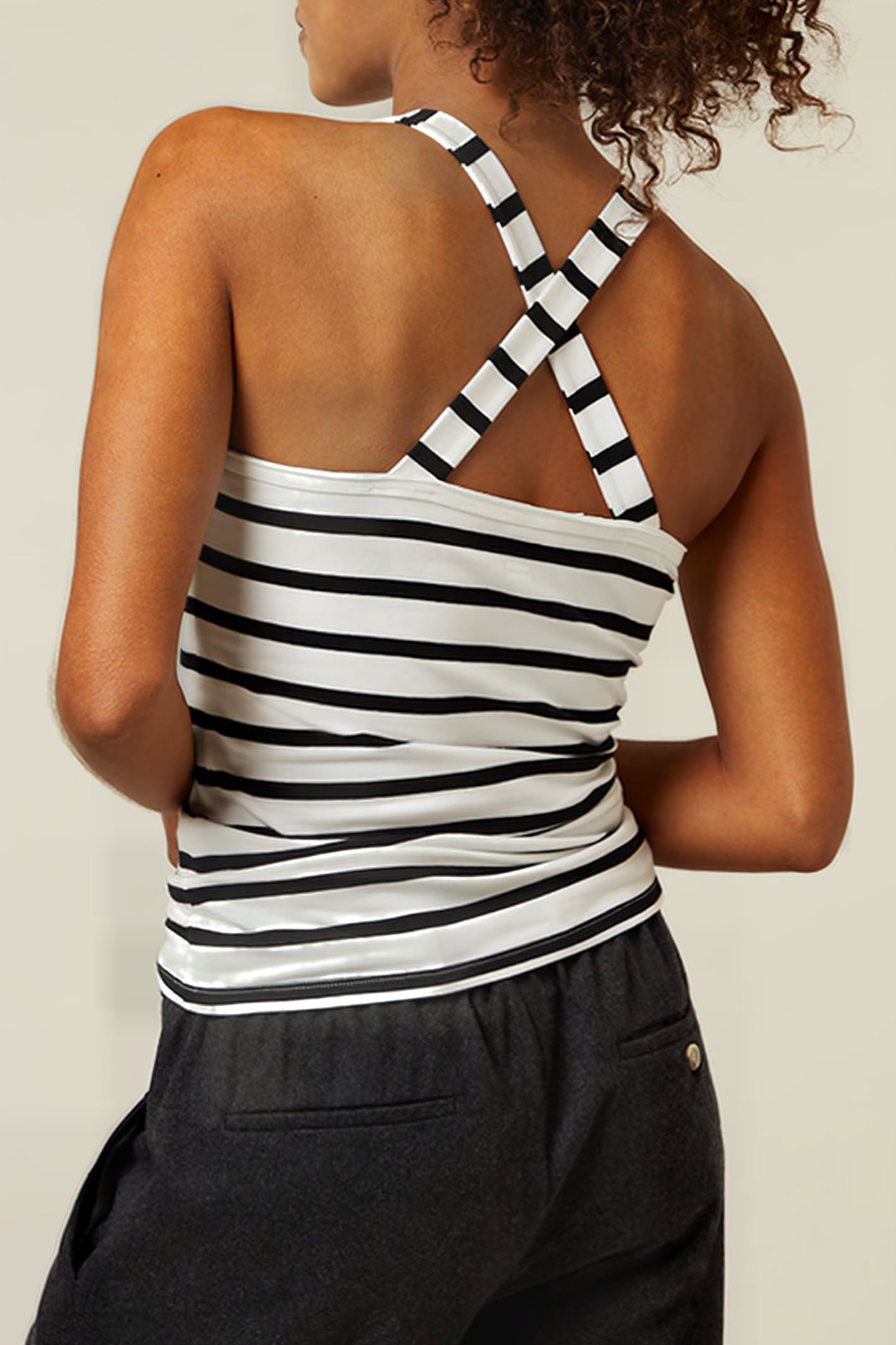 WRAPPER STRIPE ECRU/BLACK 2