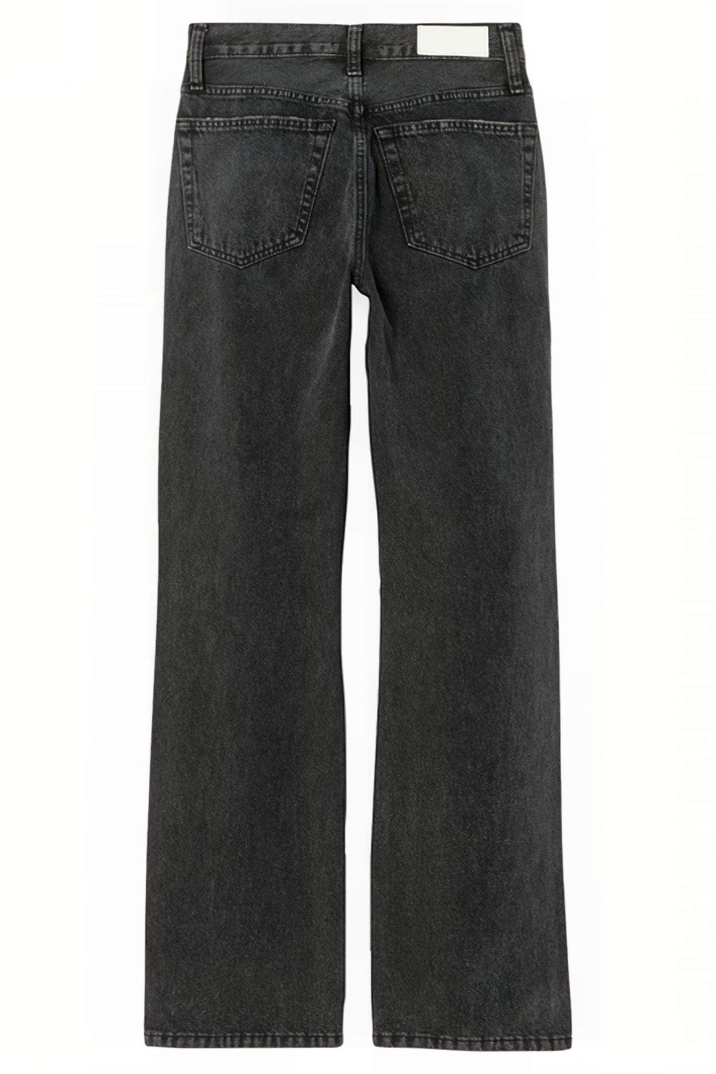 90S HIGH RISE LOOSE WASHED BLK WITH RIP 2