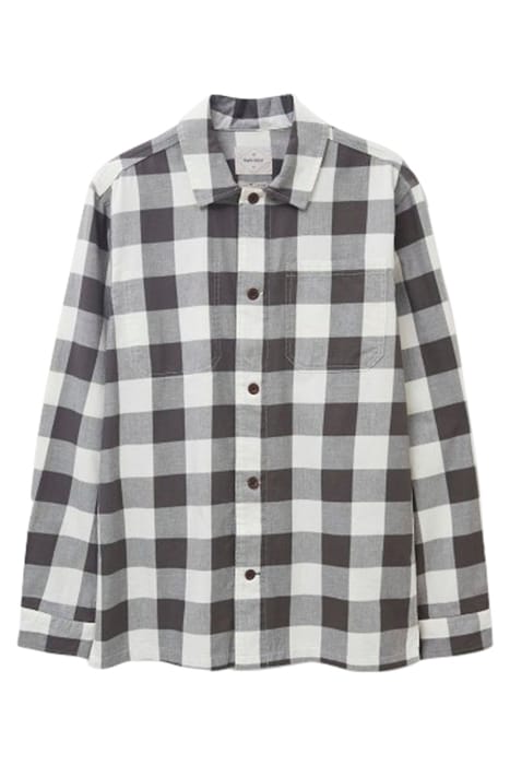 BUFFALO TWILL CHECK SHIRT LGT NAT 1