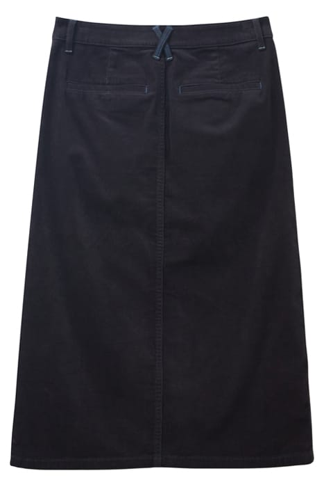 POPPY CORD MIDI SKIRT DK GREY 1