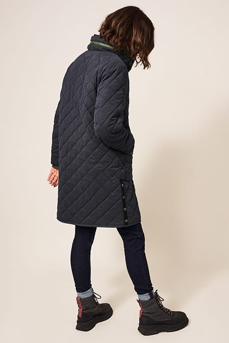 LUCKIE QUILTED COAT DK GREY 2