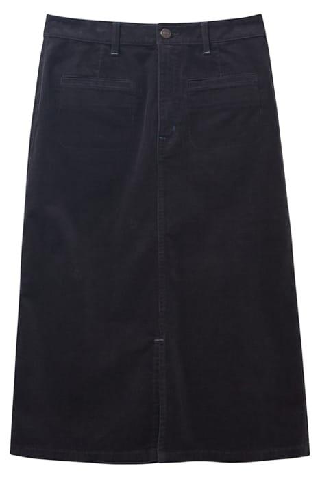 POPPY CORD MIDI SKIRT DK GREY 6