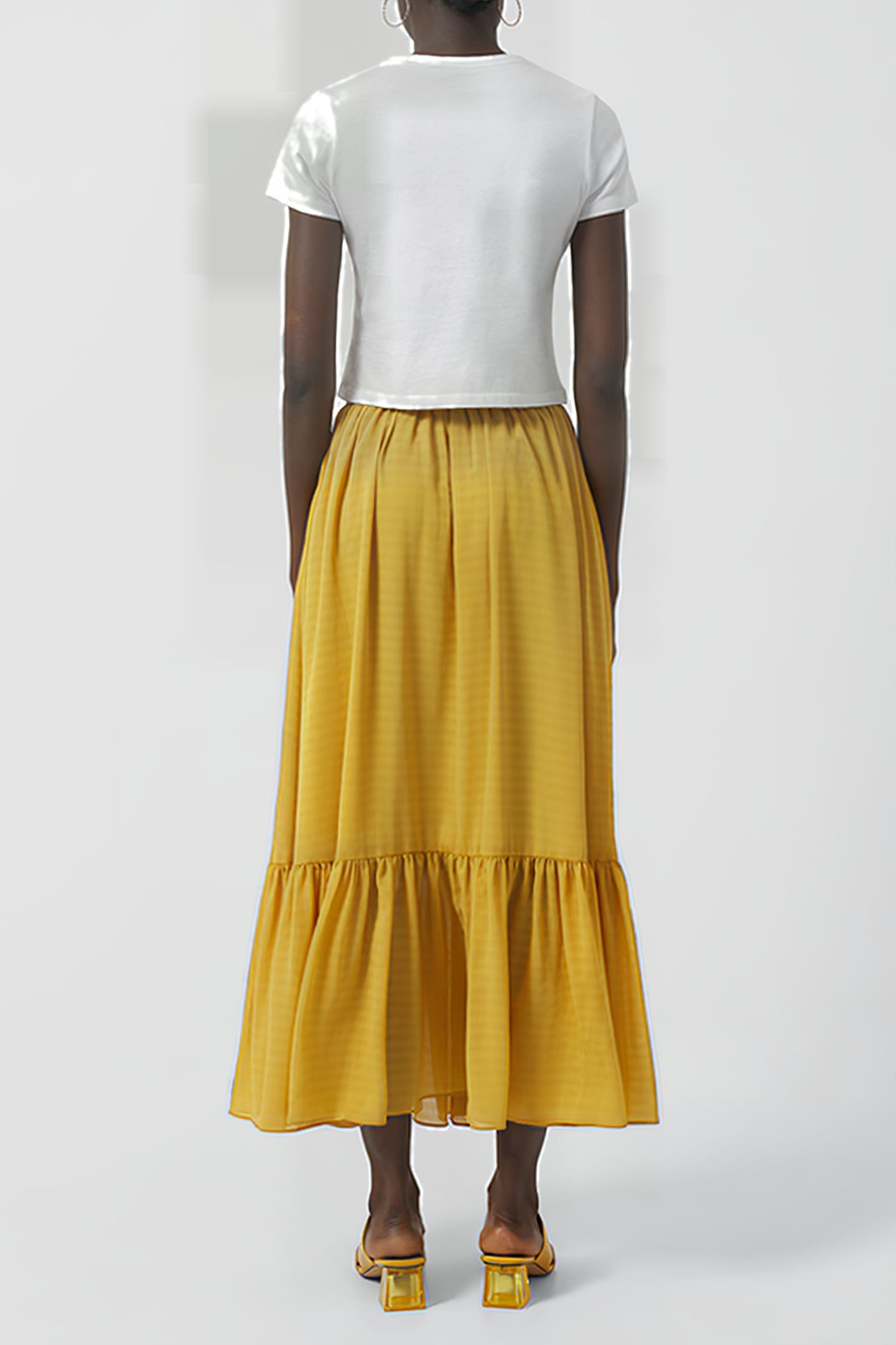 ANITTA CORA DRAP RUF HEM MI SK BRIGHT GOLD 3
