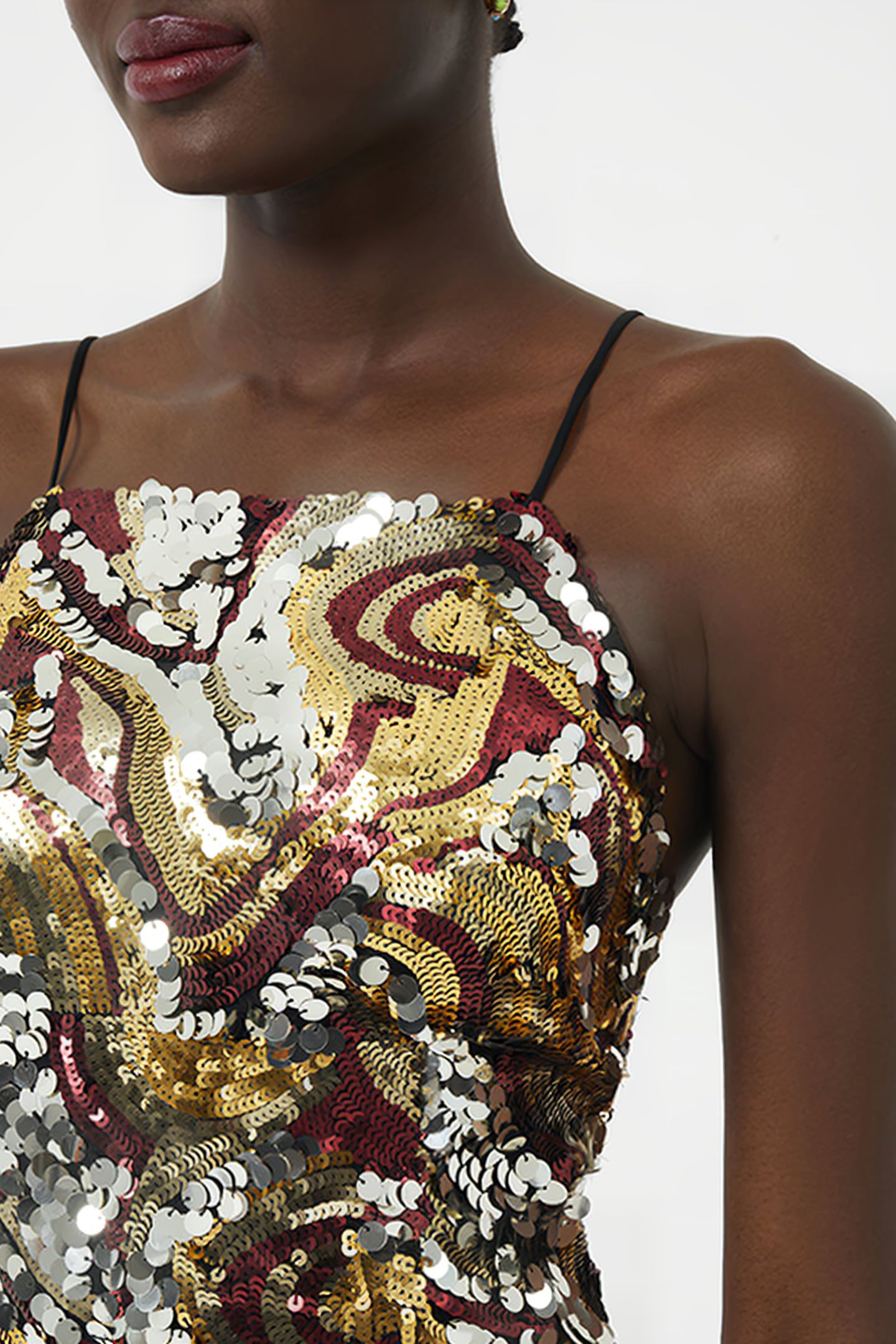 ANADIA EMBELLISHED DRESS ROSE GOLD MULTI 7