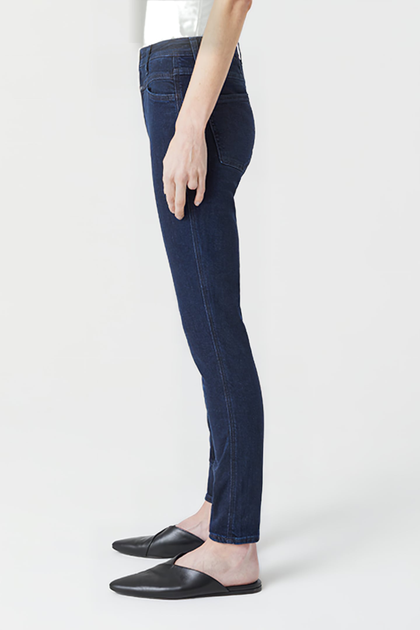 WOMEN SKINNY PUSHER JEANS DARK BLUE 5