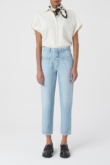 WOMEN PEDAL PUSHER JEANS LIGHT BLUE 5