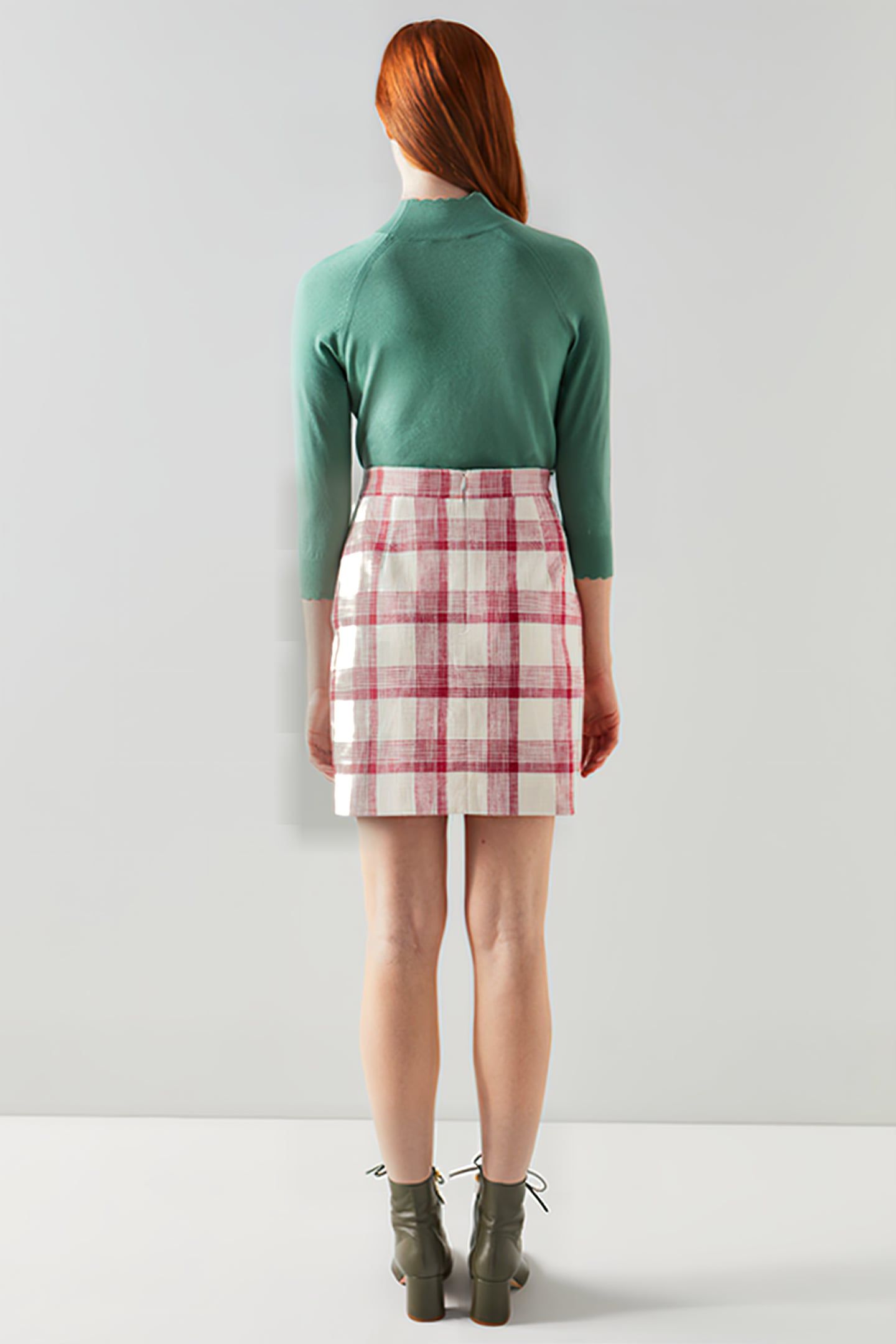 LOTTA MINI SKIRT RED CHECK 2