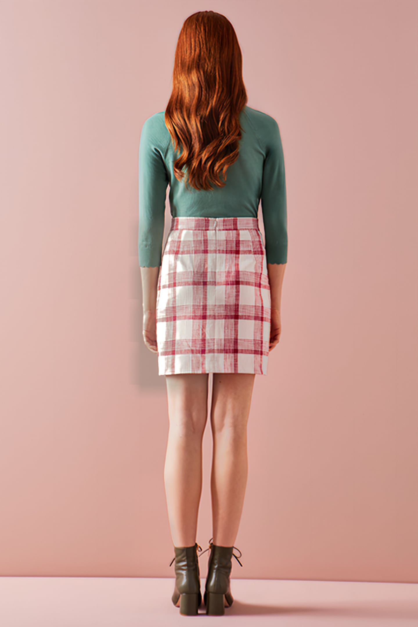 LOTTA MINI SKIRT RED CHECK 6