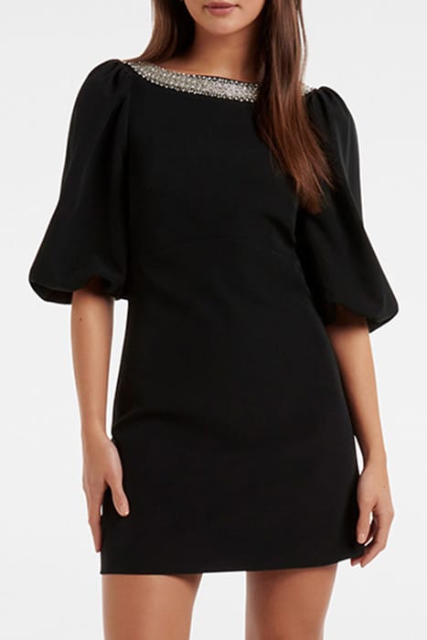 MAISIE EMBELLISHED NECK MINI DRESS BLACK 1
