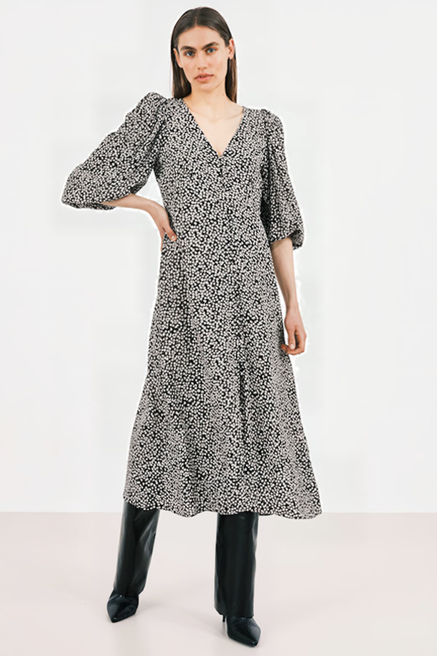 DR DAWN FLOWERS MAXI BLACK 2