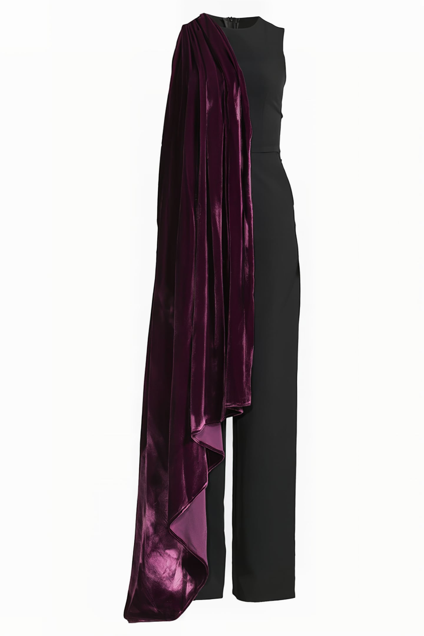 WOMEN‘S LOOSE-FIT OVERALL WITH FRONT DRAPING DETAIL BLACK 3