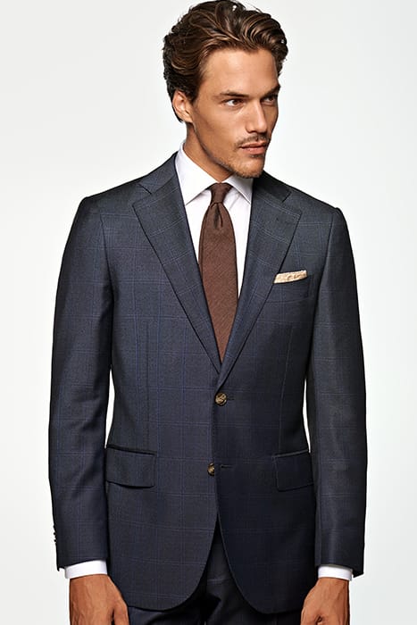 NAVY CHECKED LAZIO SUIT 3