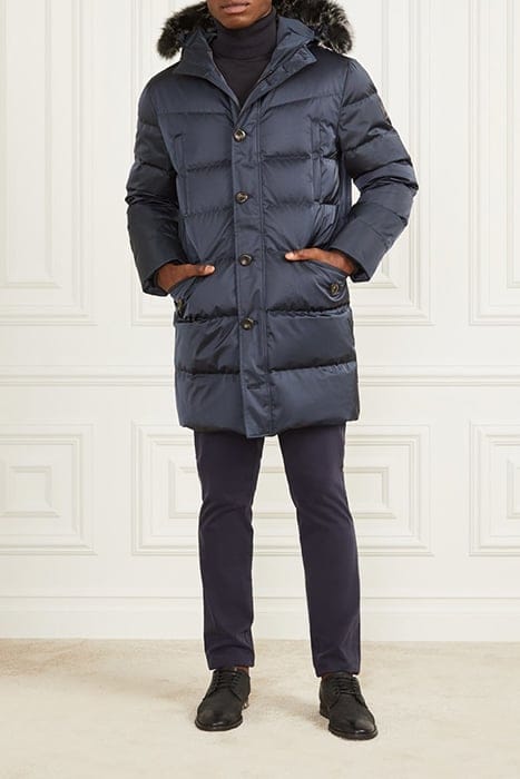 MARCIANO BY GUESS REAL DOWN HOODED LON SMART BLUE 3