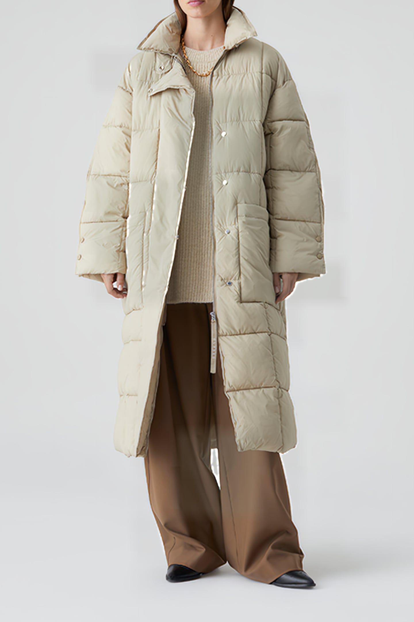 QUILTED COAT CEMENT 3