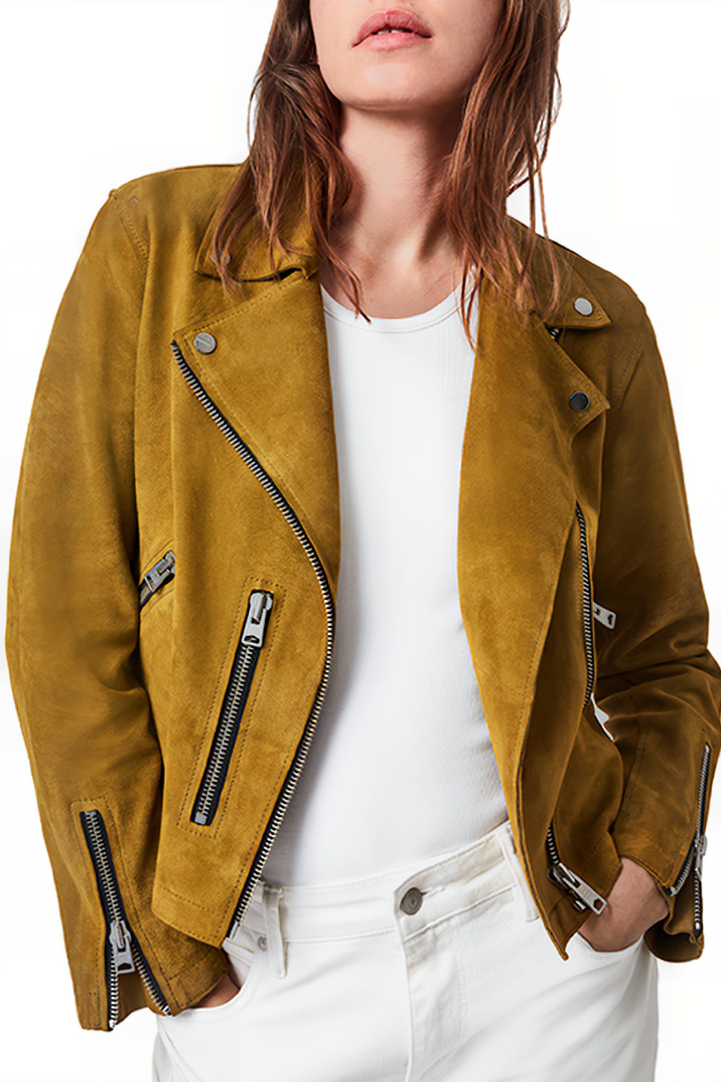 UNLINED FERN BIKER KHAKI YELLOW 4