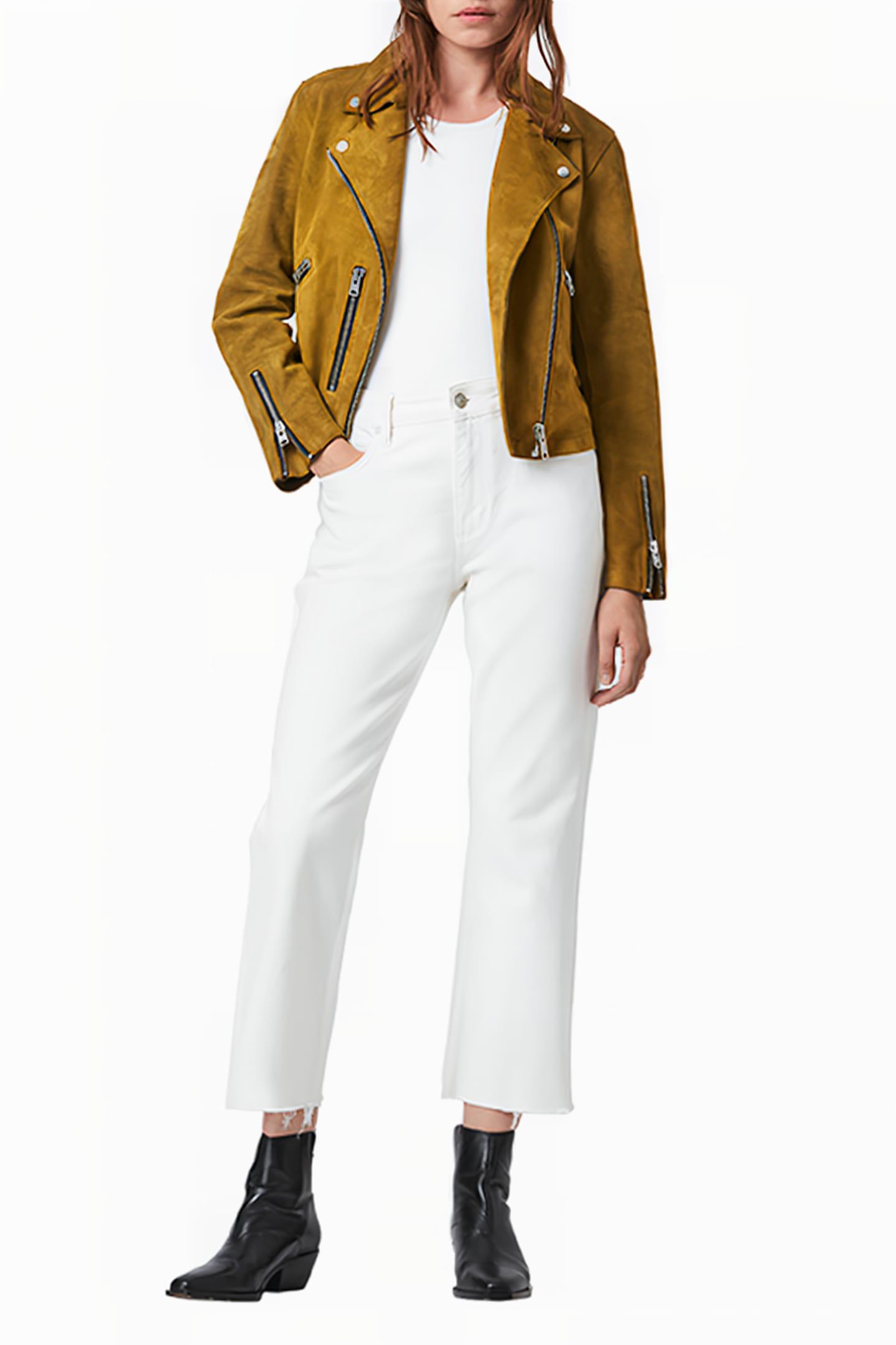 UNLINED FERN BIKER KHAKI YELLOW 2