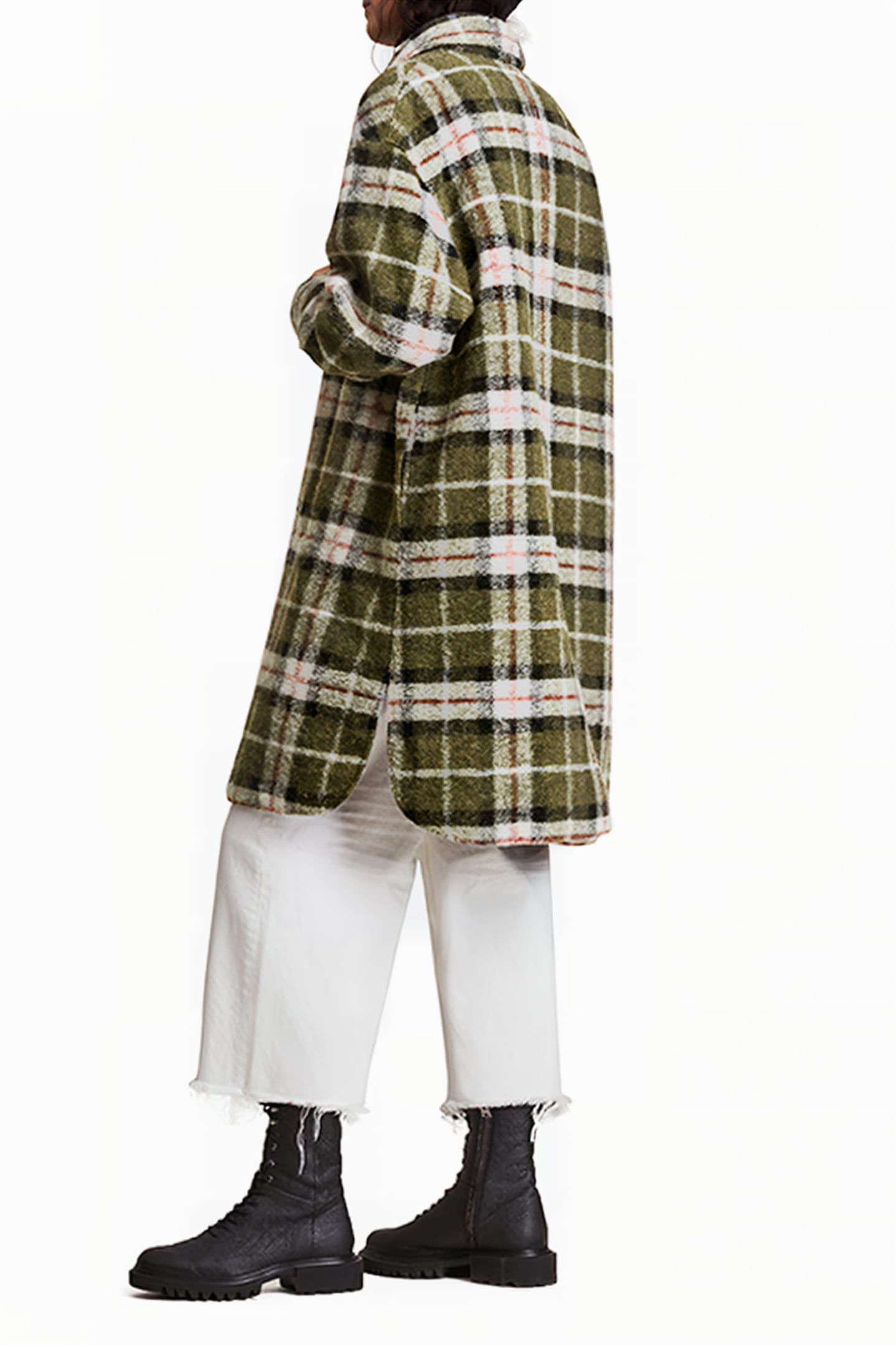 TIA CHECK COAT GREEN CHECK 2