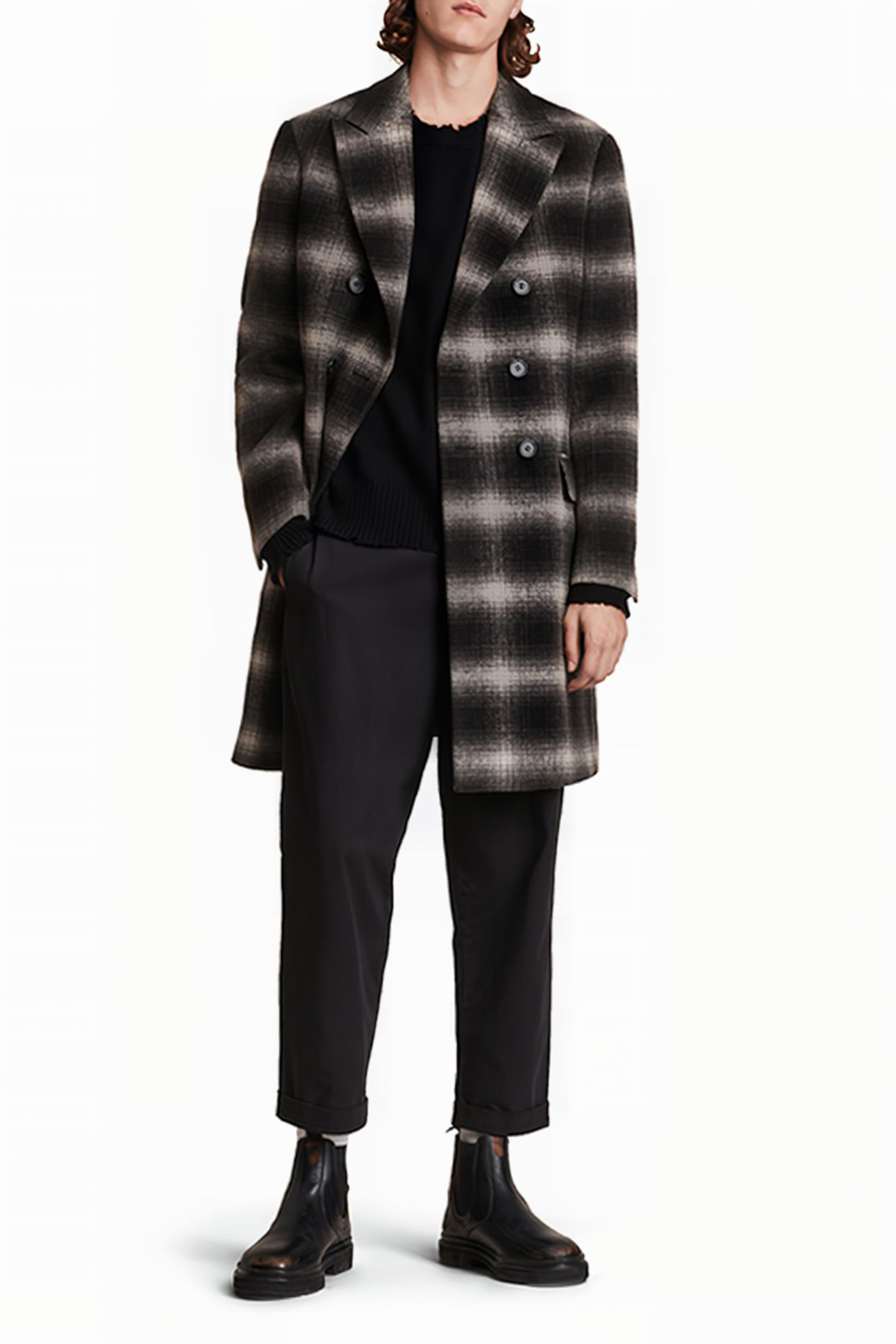 VENTRY COAT BLACK/WHITE 2