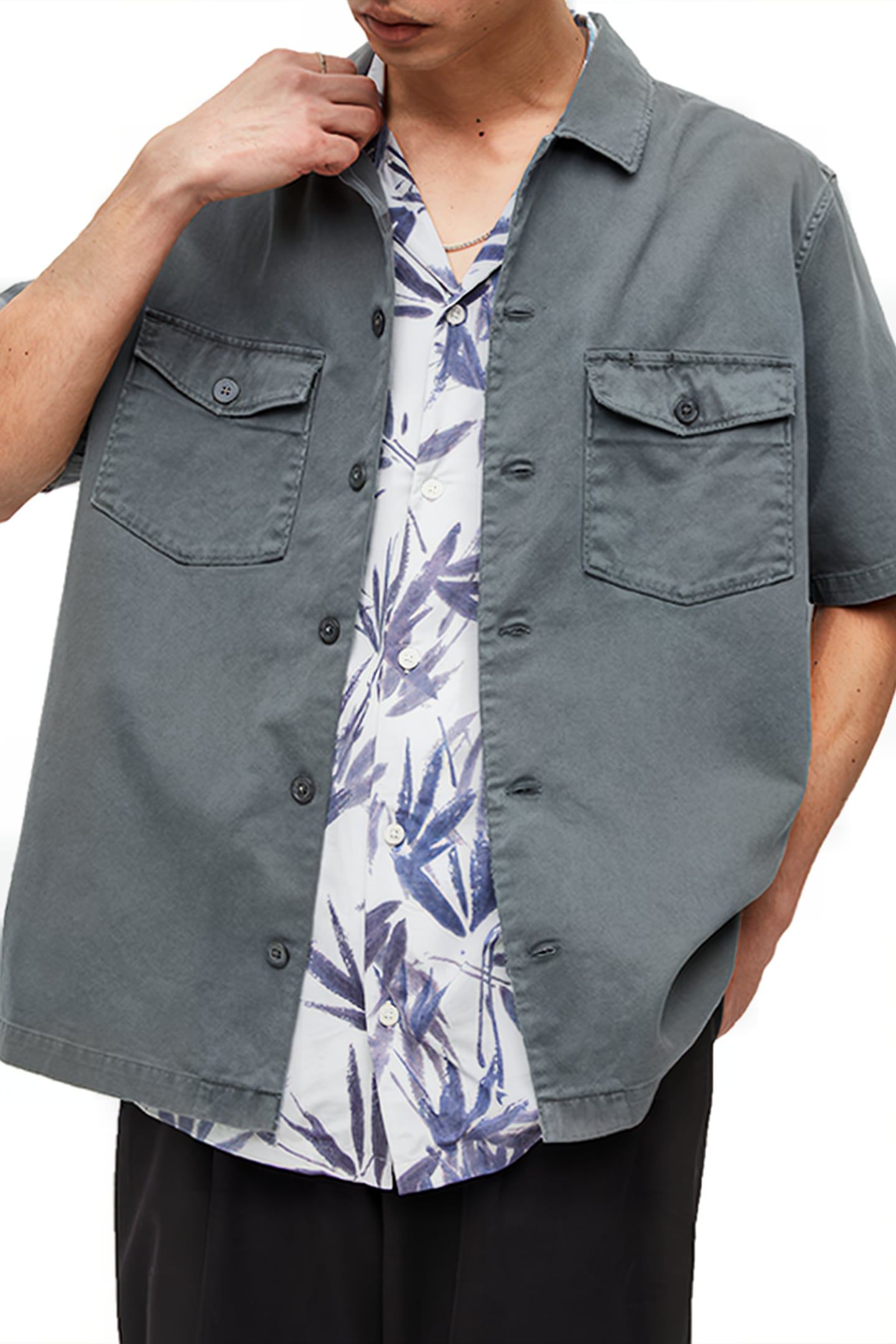 SPOTTER SS SHIRT ASTER BLUE 4