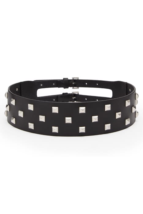 SONIA STUD WIDE BELT BLACK/SILVER 3