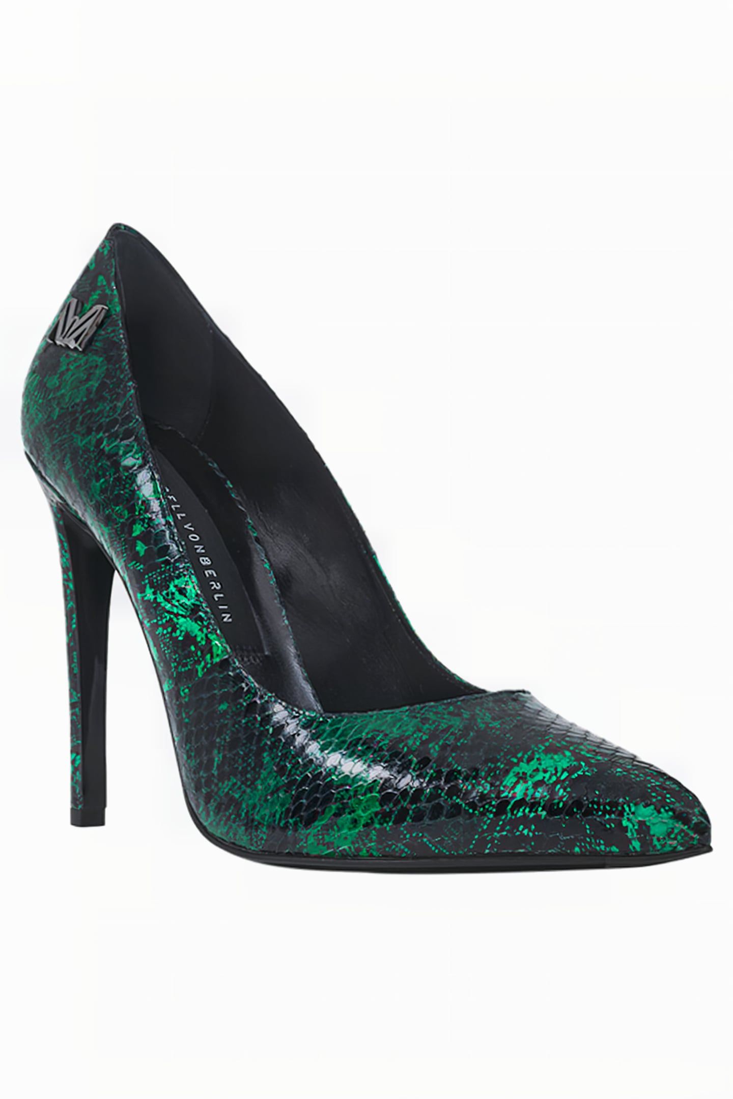 ICON LOGO PUMPS SNAKE PRINT GREEN 2