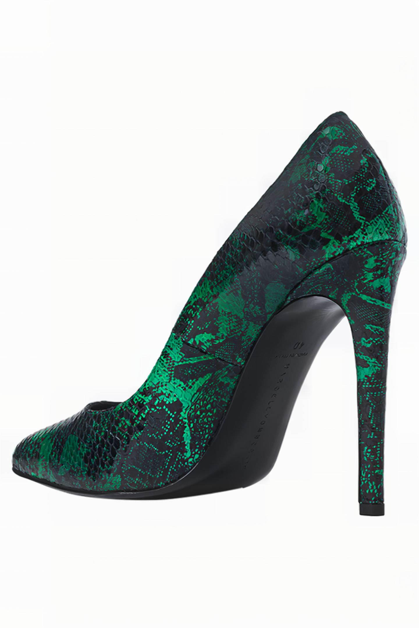 ICON LOGO PUMPS SNAKE PRINT GREEN 4