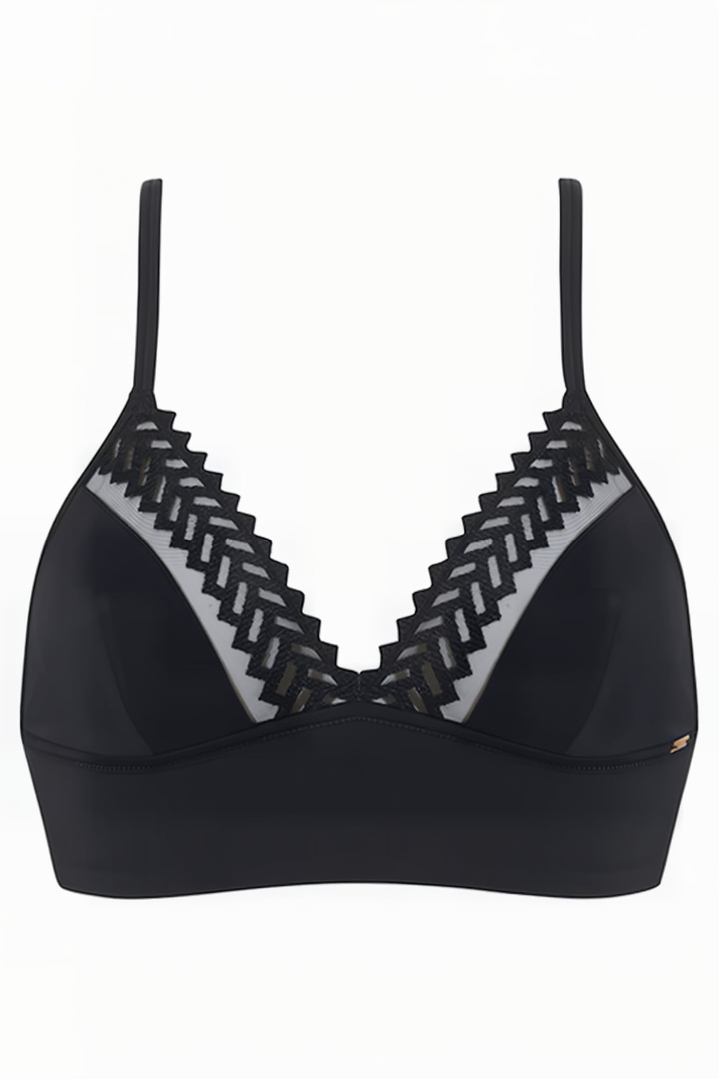 CO BRA WF TSHIRT TRIANGLE BRALETTE GRAP BLACK 1