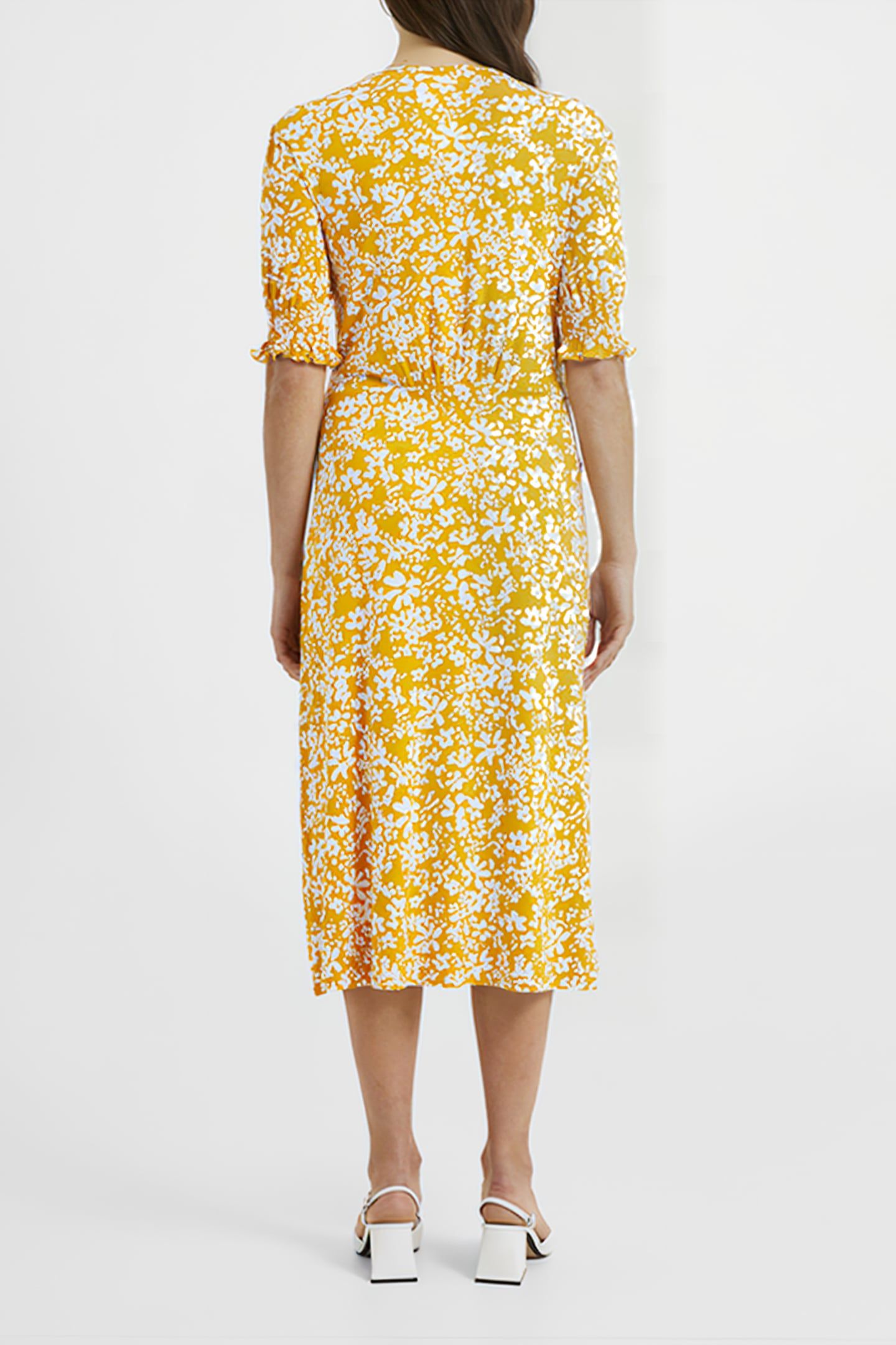 VEE BUTTON-THRU M SAFFRON / WHITE 4