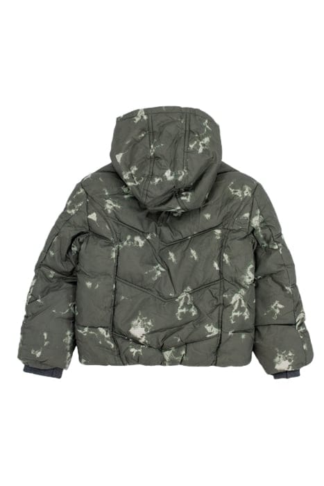 BOYS’ KHAKI TIE-DYE HOODED PADDED JACKET KHAKI 2