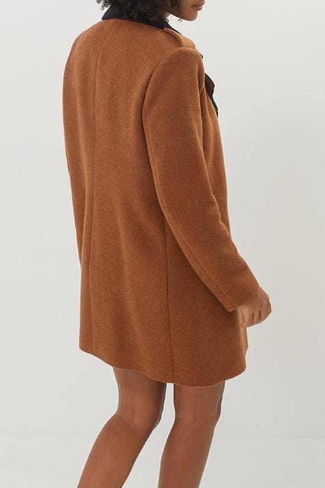 CAMEL AND BLACK BIKER-STYLE COAT 2
