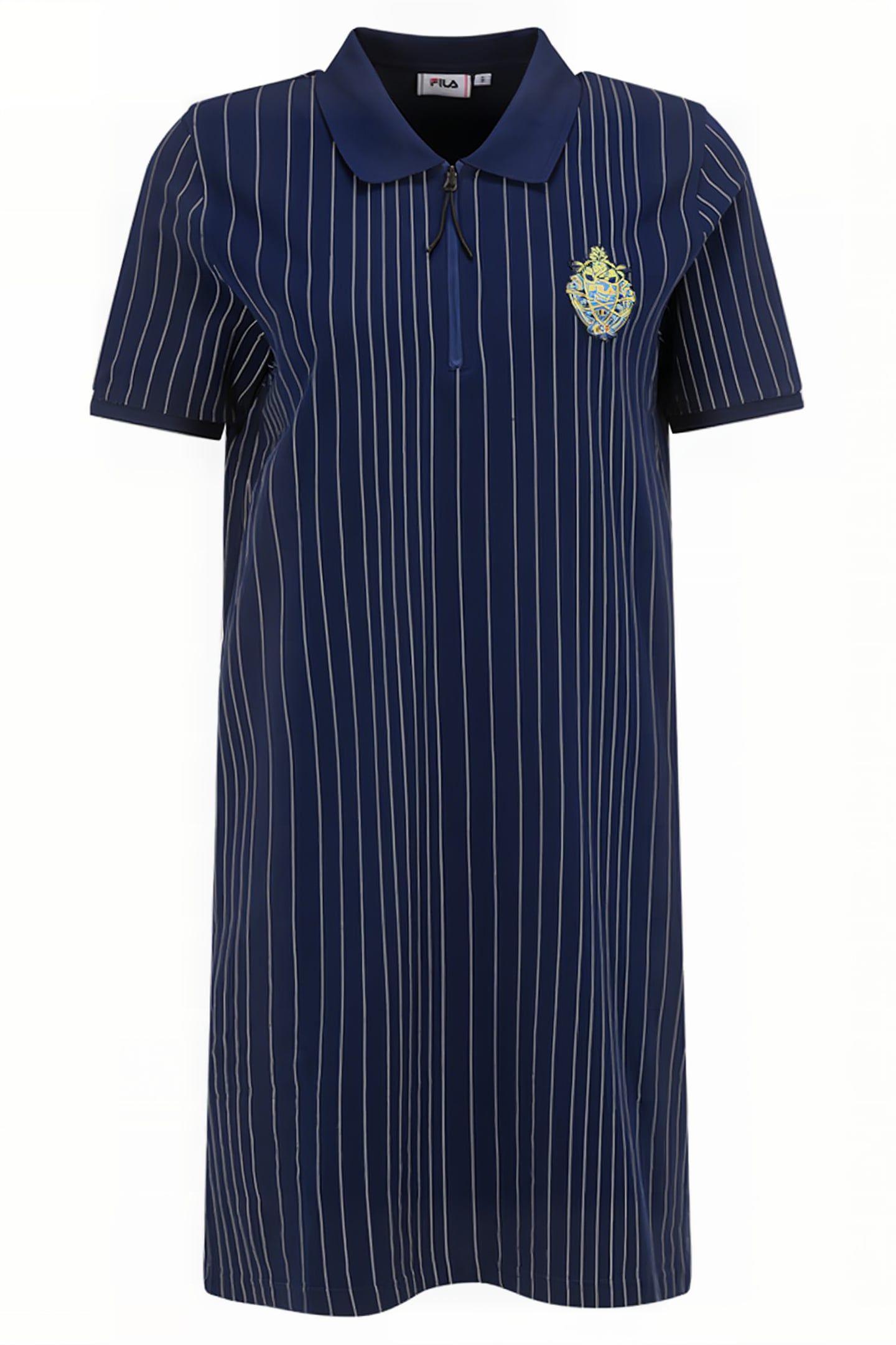 TREPLIN STRIPED POLO DRESS MEDIEVAL BLUE/ANTIQUE WHITE IRREG 1