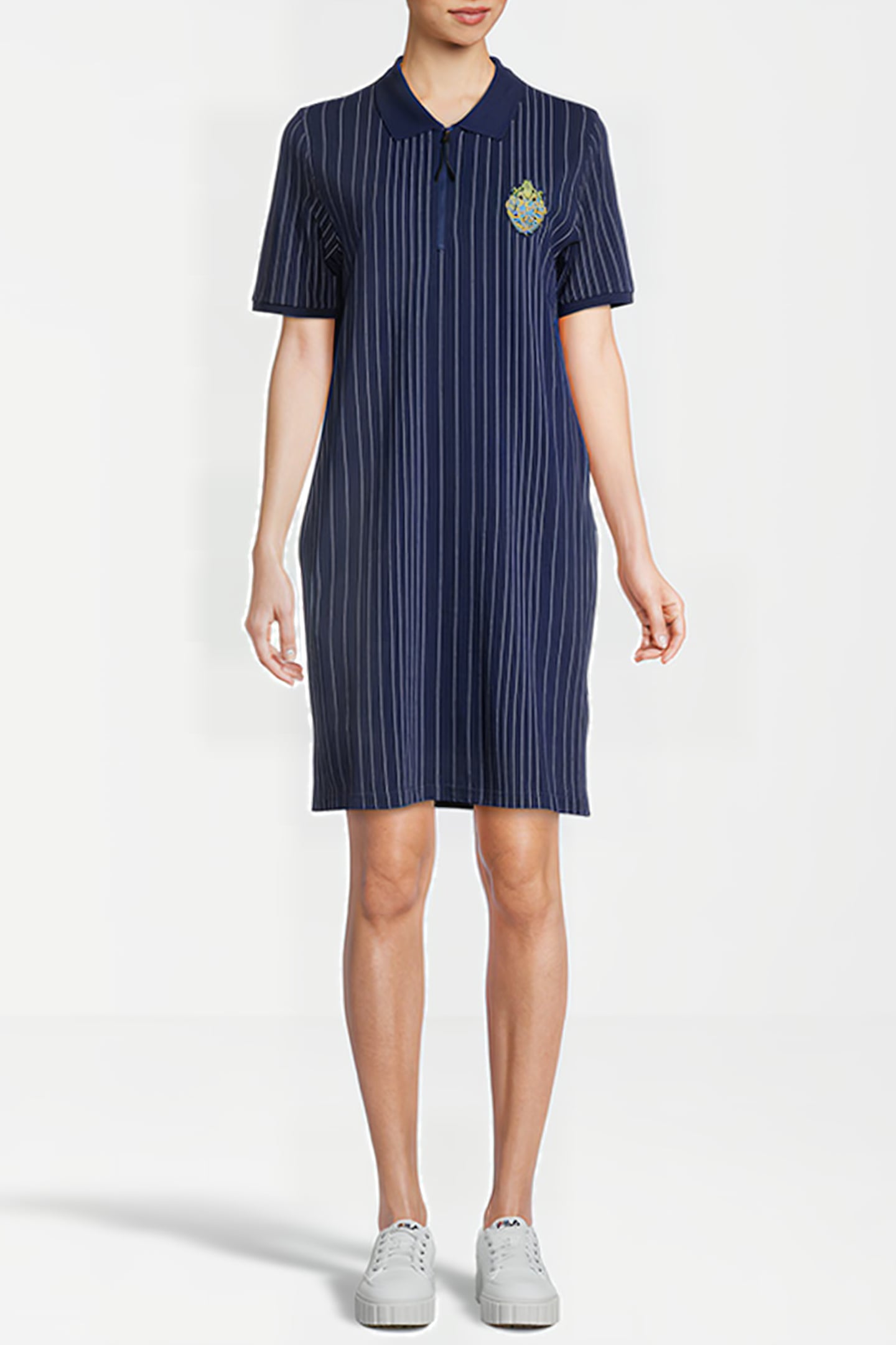 TREPLIN STRIPED POLO DRESS MEDIEVAL BLUE/ANTIQUE WHITE IRREG 4