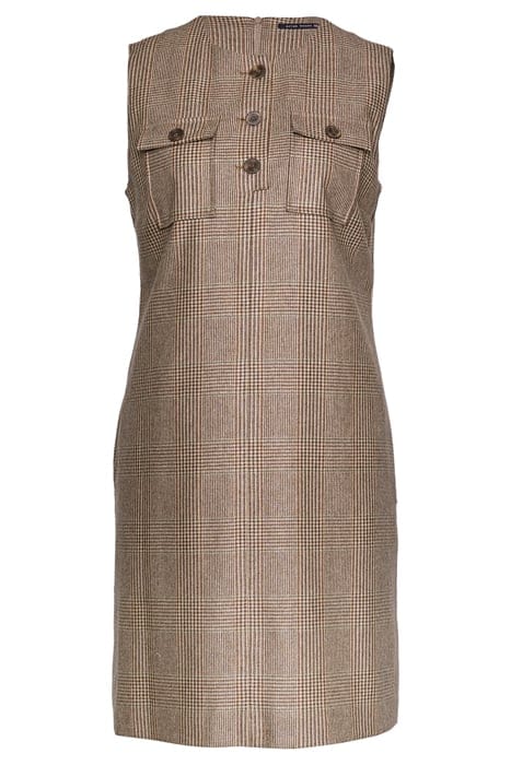 SLVS DRESS CHESTPOCKET BROWN 1