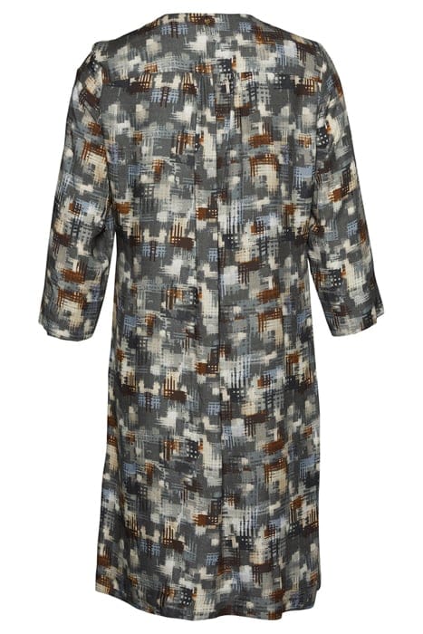 VNECK DRESS - FROWNCED DETAILS GREY 5