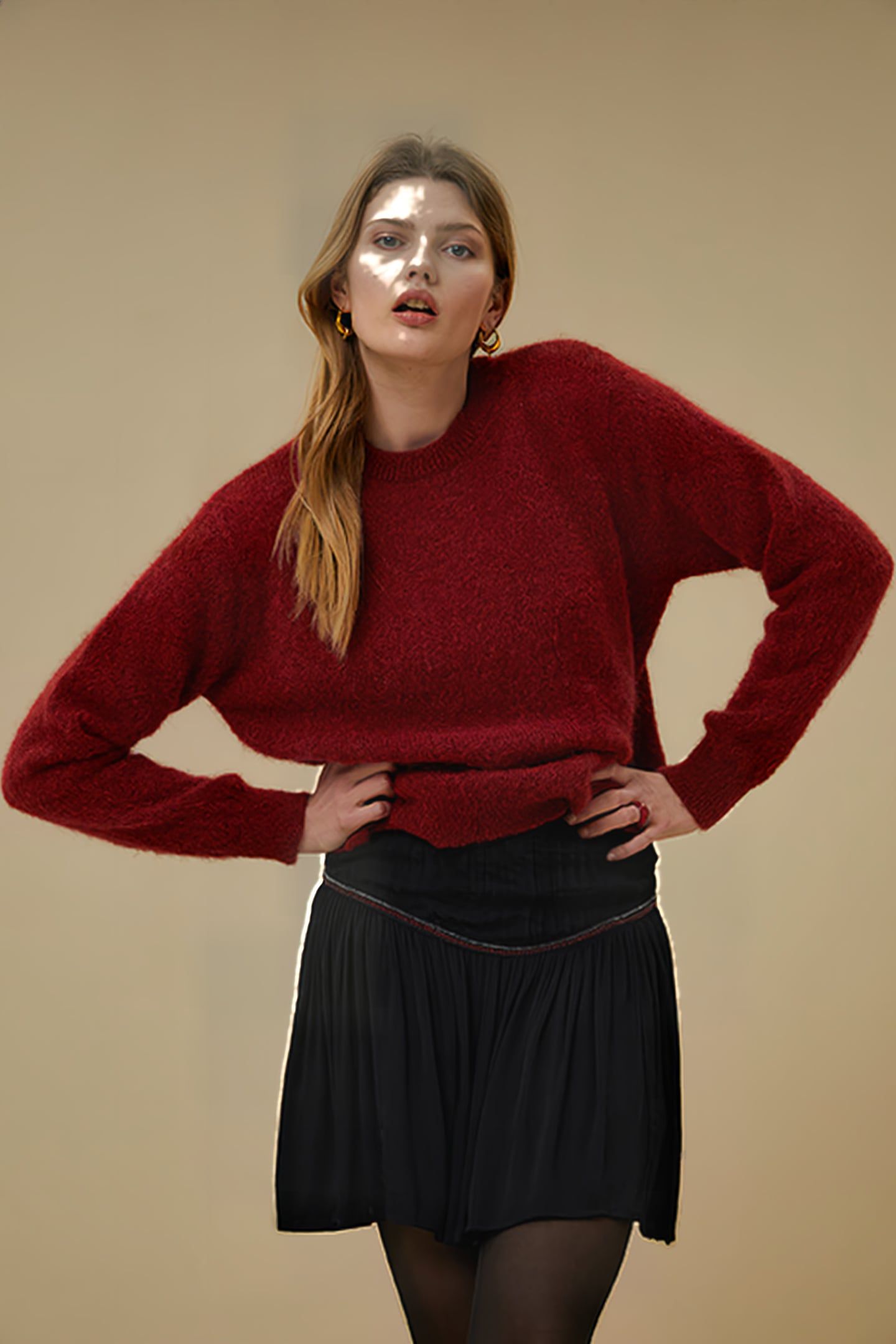 IRIS EMBROIDERY SKIRT JET BLACK 1