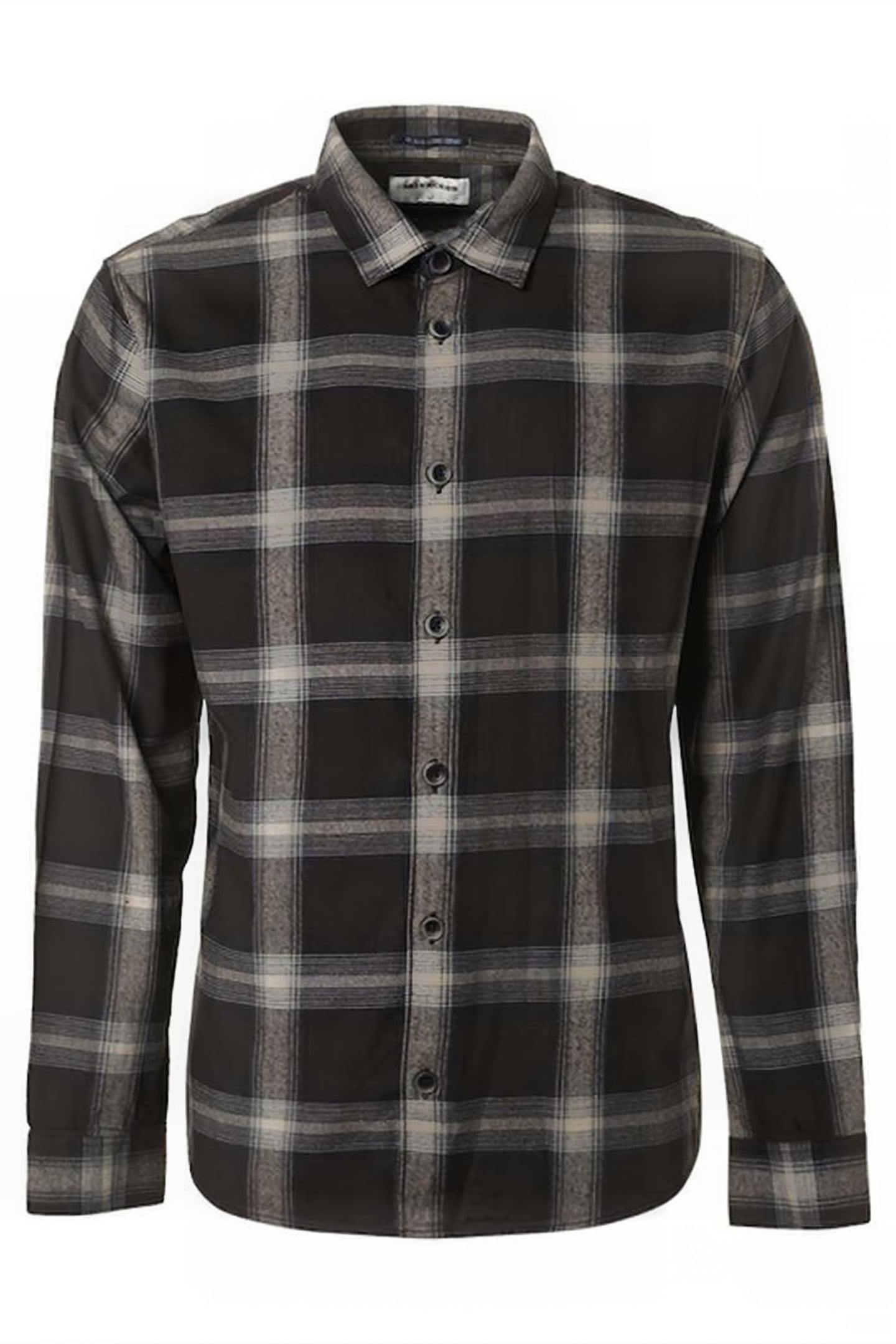 SHIRT CHECK RESPONSIBLE CHOICE COTTON COFFEE 1